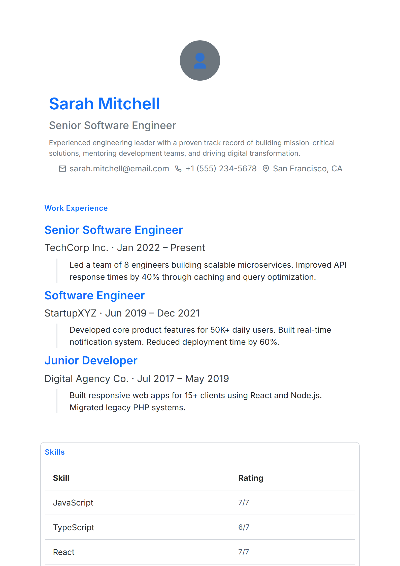 Gold Slate Resume Template